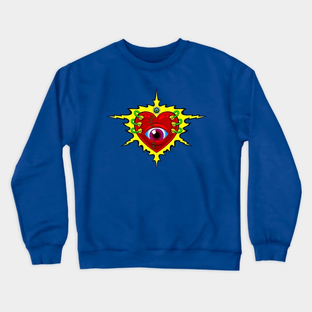 Frankenheart Crewneck Sweatshirt by EvilTees